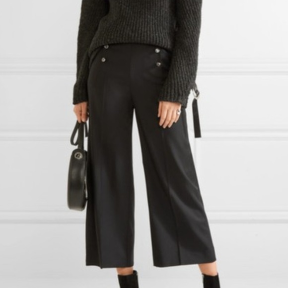 Temperley London Pants - NWT Temperley London Black Opus Cropped Twill Pant